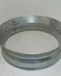 Hopper outlet collar f/bin 6'/9' 16"opn 18hole 10ga GI